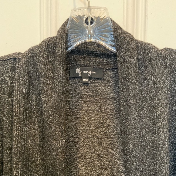 Lily Morgan Marbled Black Cardigan - Size M - Picture 2 of 4